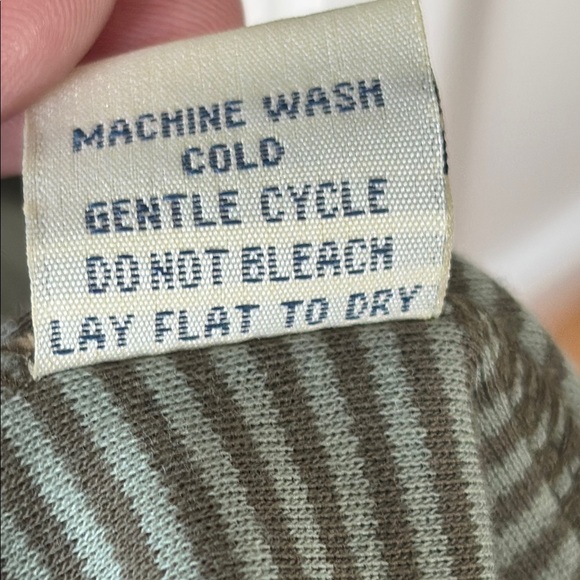 Synergy Organic Clothing Green Striped Reset Dress Kalamata Long Sleeve Womens M - Picture 10 of 10